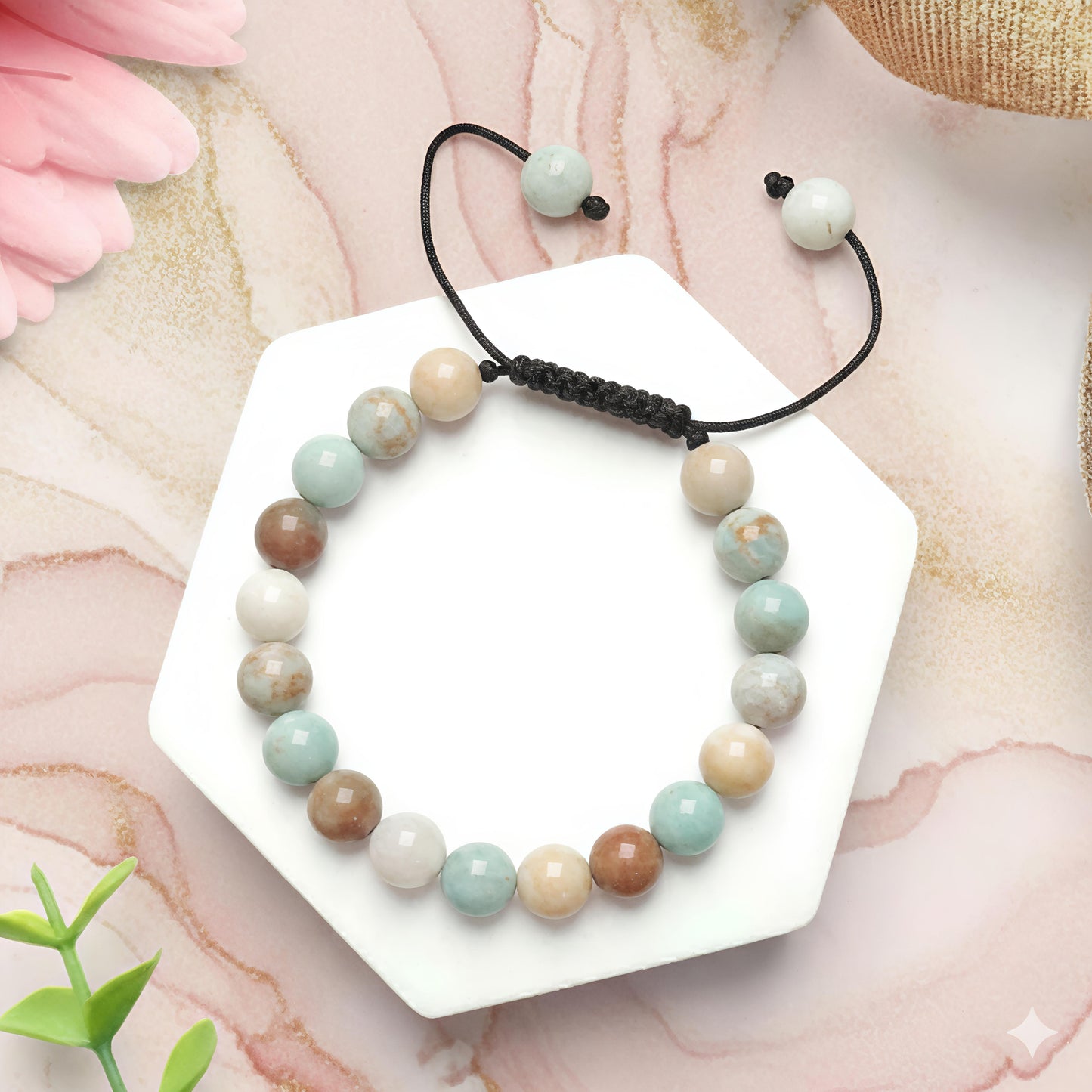 Natural Amazonite Beaded Bracelet
