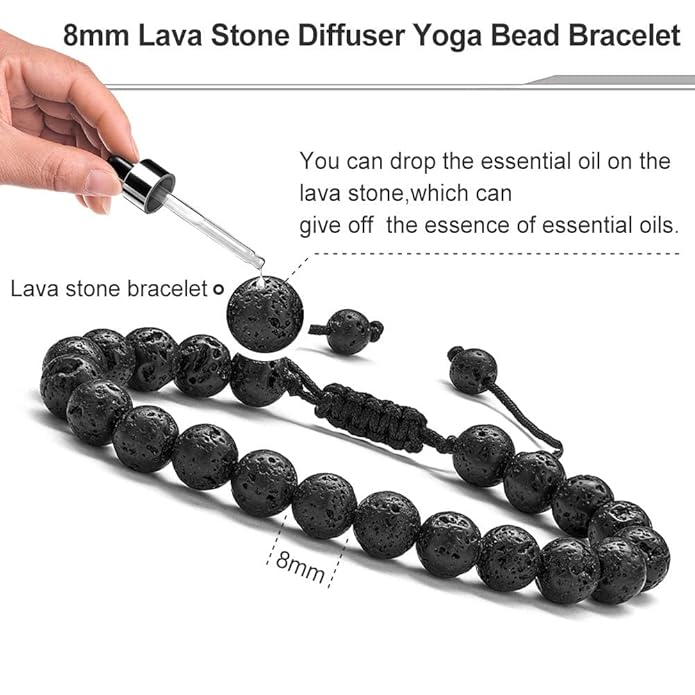 Volcanic Lava Rock Diffuser Bracelet