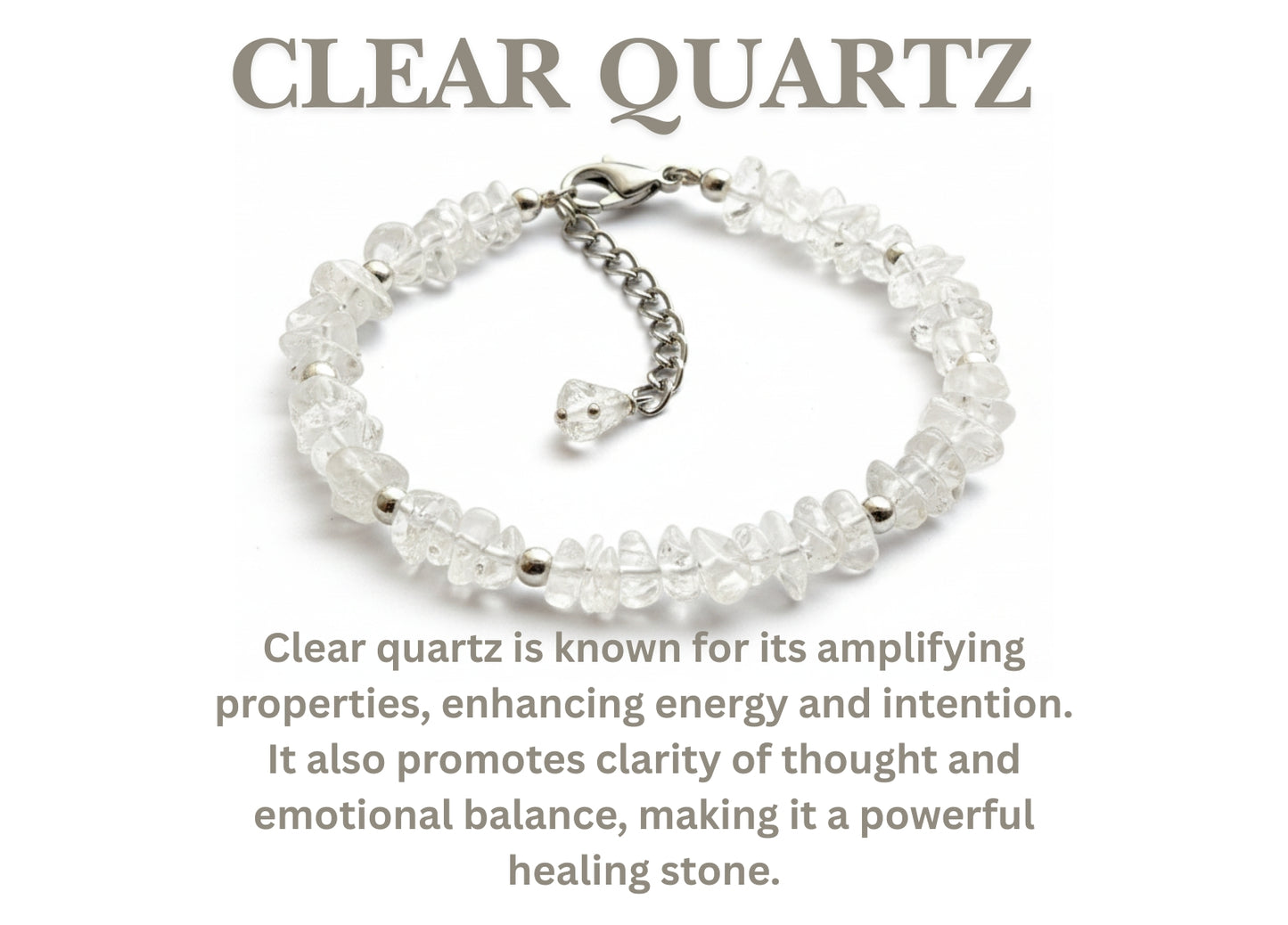 Clear Quartz Chip Bracelet: The Master Healer