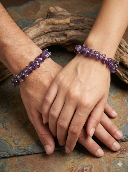 Purple Chip Amethyst Anklet – Protection, Calm & Positive Energy