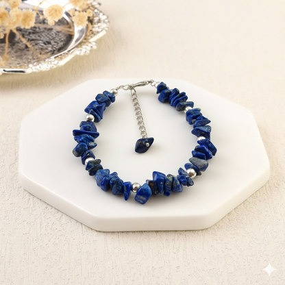 Blue Lapis Lazuli Crystal Chip Bracelet