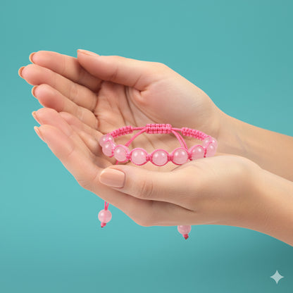 Natural Rose Quartz Thread Bracelet | Unisex