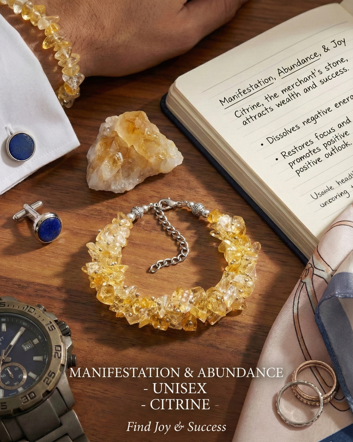 Wealth & Prosperity Citrine Crystal Bracelet