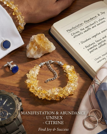 Wealth & Prosperity Citrine Crystal Bracelet