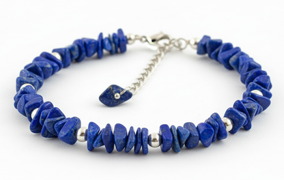 Blue Lapis Lazuli Crystal Chip Bracelet