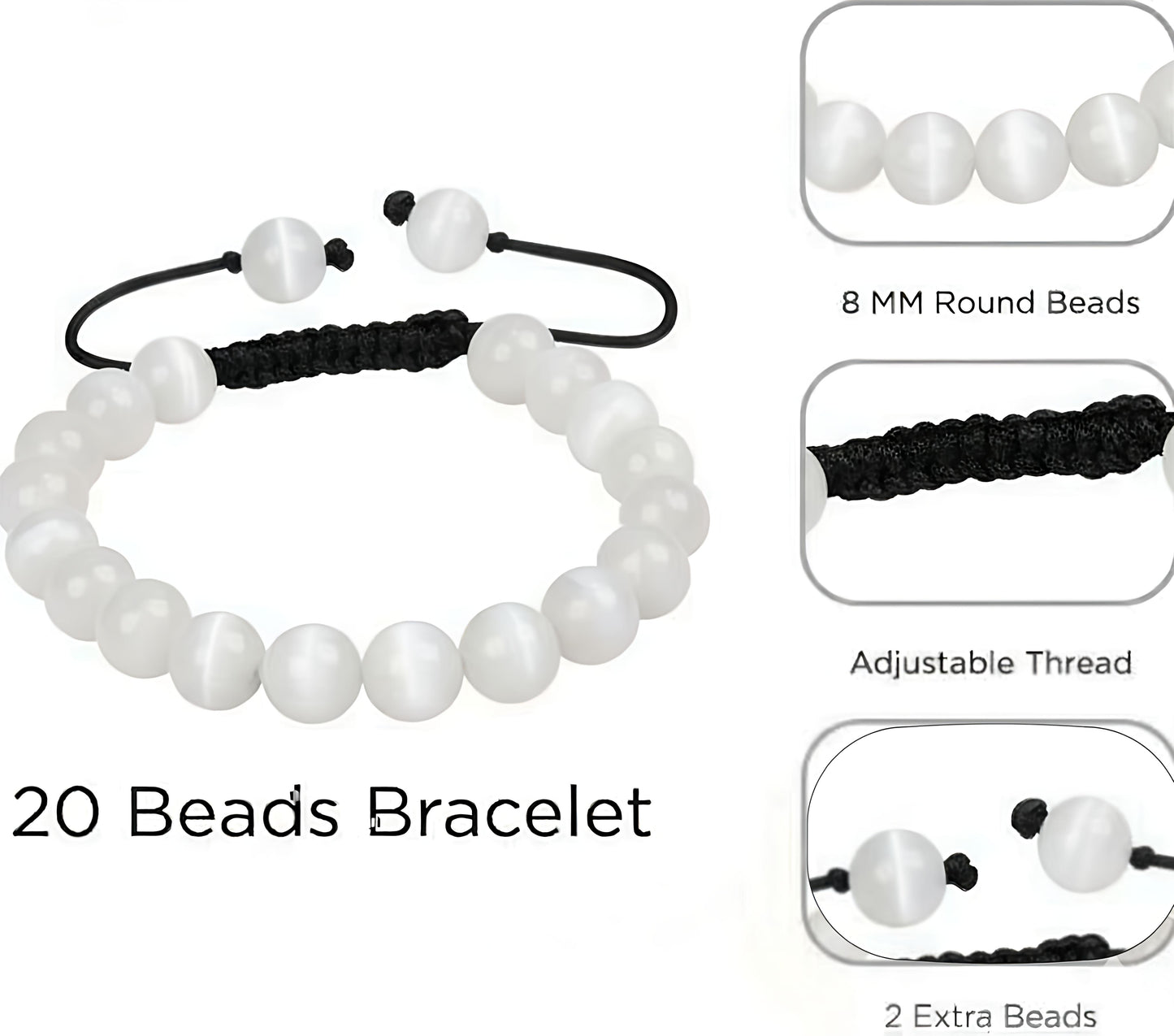 "Liquid Light" Pure Selenite Bracelet | Mental Clarity & Aura Cleansing