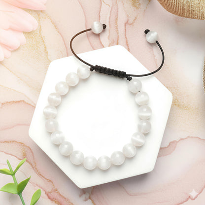 "Liquid Light" Pure Selenite Bracelet | Mental Clarity & Aura Cleansing