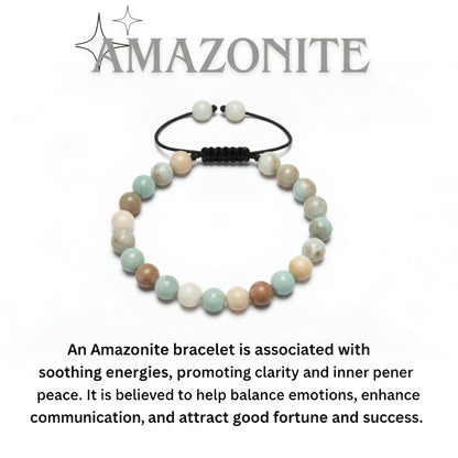 Natural Amazonite Beaded Bracelet