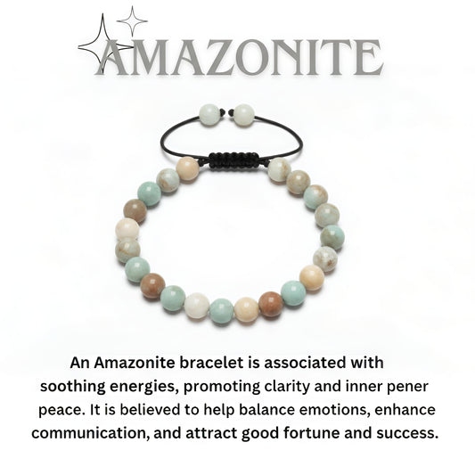 Natural Amazonite Beaded Bracelet