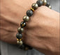 Natural Pyrite Bracelet With Om Beats for Men & Women
