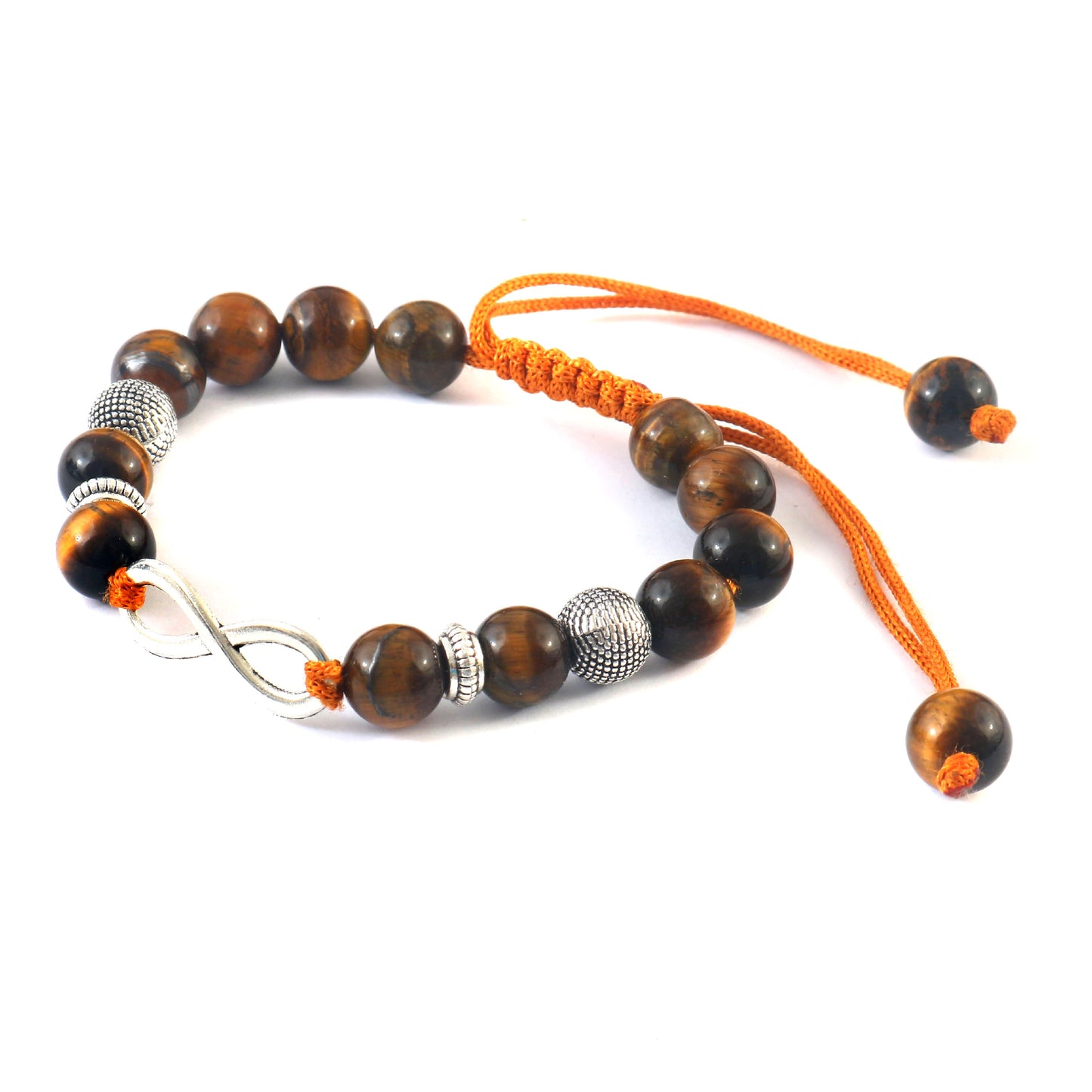 Natural Tiger Eye Guthayi Infinity Bracelet