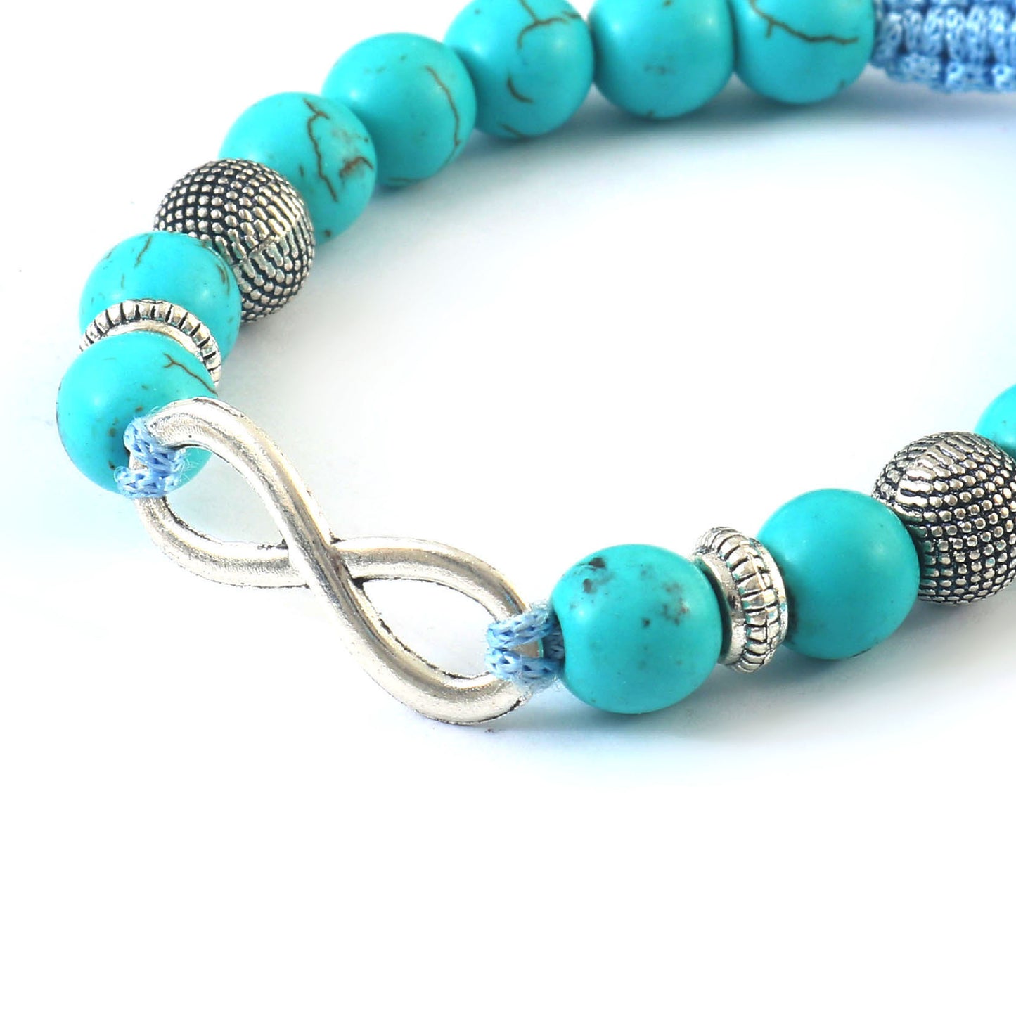 Artisan Turquoise Infinity Bracelet – Traditional Guthayi Weave