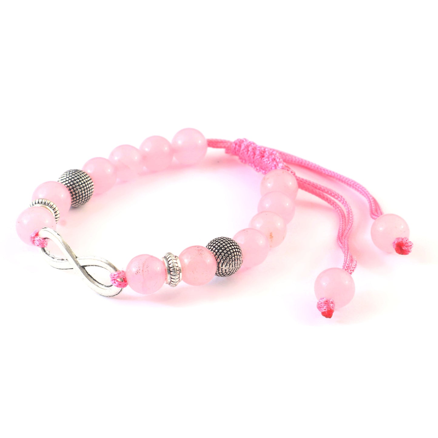 The Eternal Love Bracelet: Rose Quartz Guthayi with Infinity Charm