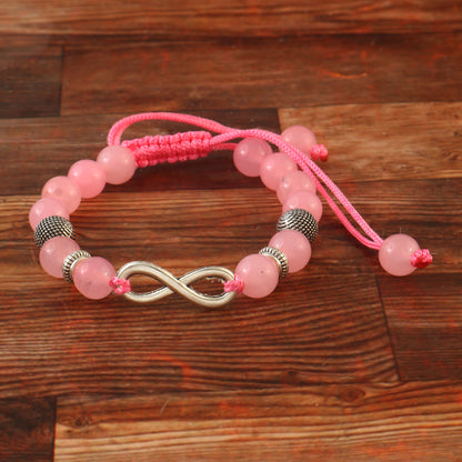The Eternal Love Bracelet: Rose Quartz Guthayi with Infinity Charm