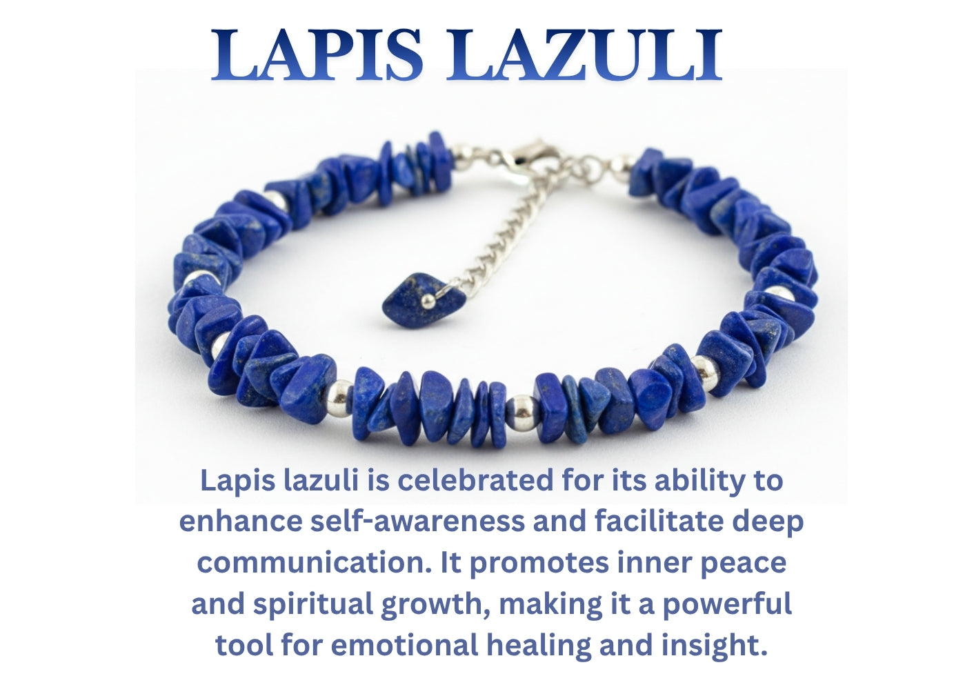 Blue Lapis Lazuli Crystal Chip Bracelet