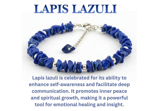 Blue Lapis Lazuli Crystal Chip Bracelet