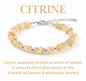 Natural Citrine Crystal Chip Bracelet)