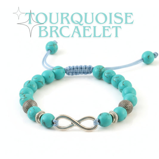 Artisan Turquoise Infinity Bracelet – Traditional Guthayi Weave