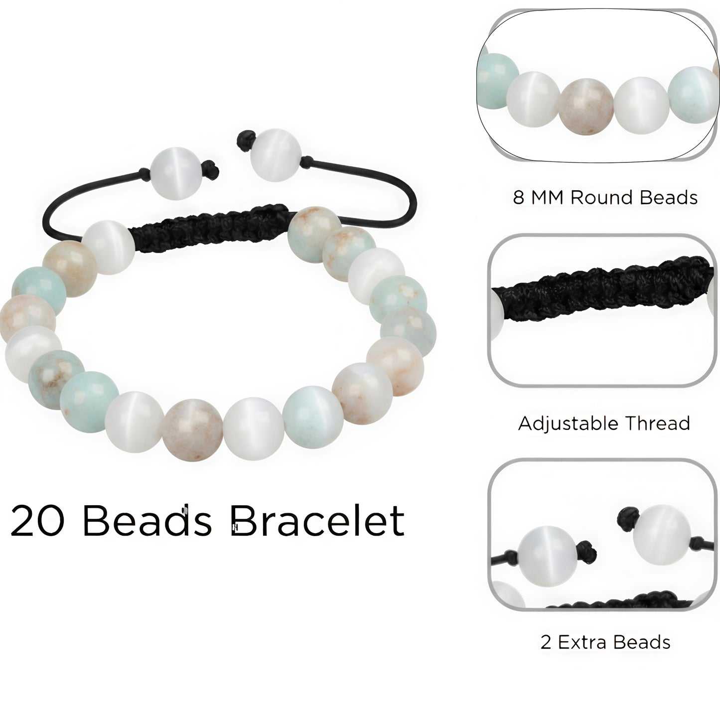 Natural Amazonite Beaded Bracelet
